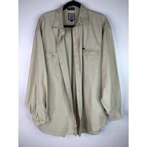 Faconnable By Albert Goldberg 100% Cotton Shirt Beige Men's Size XL